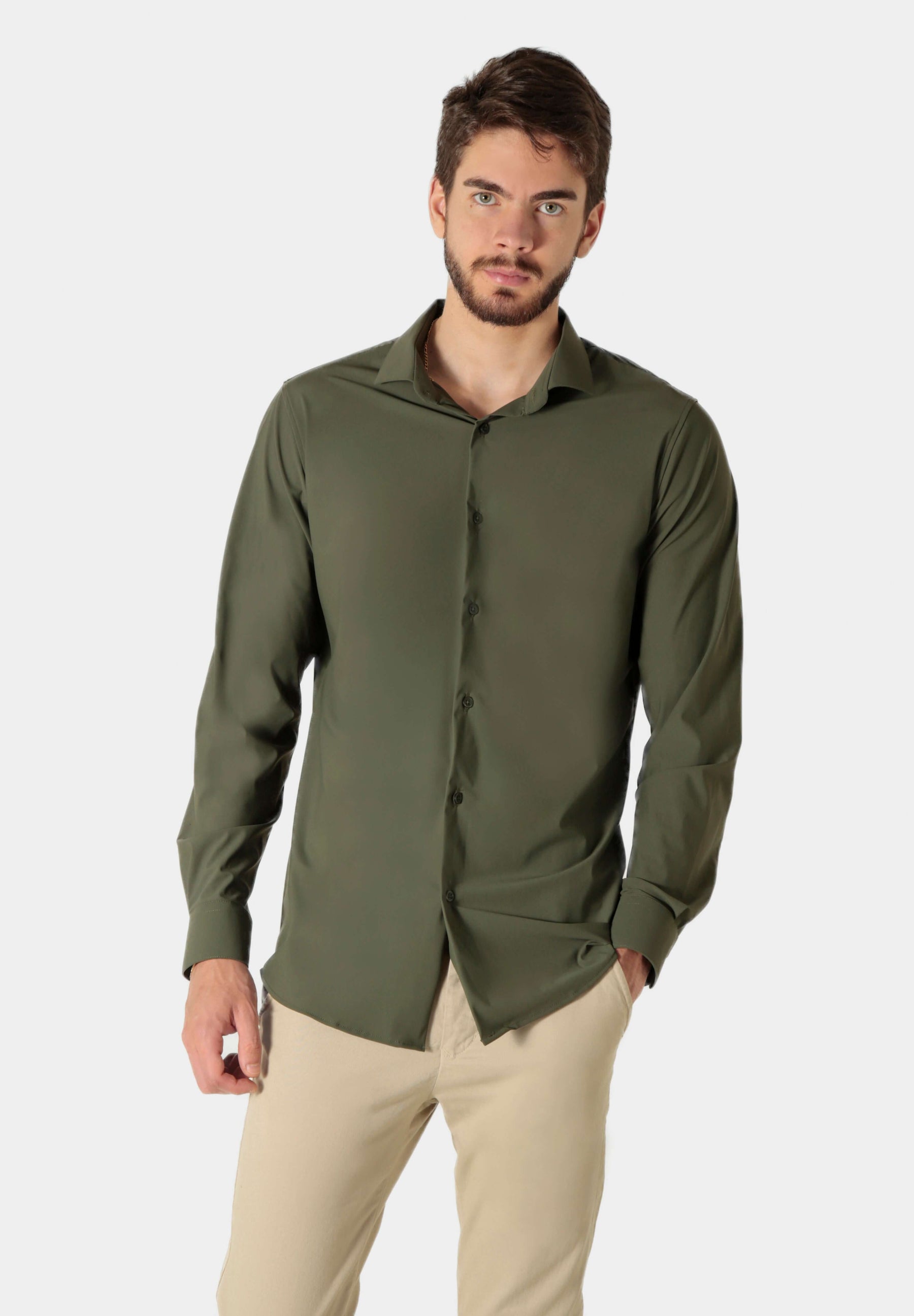 Camisa Tech Poliamida Stretch - Anti Rugas